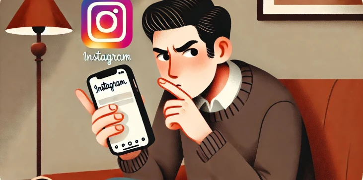 ύποπτο άτομο στο instagram